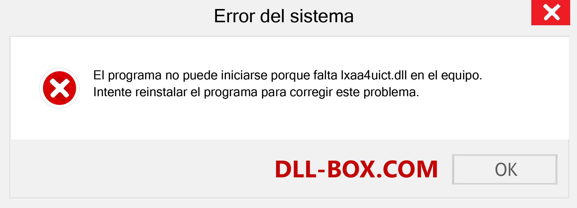 ¿Falta el archivo lxaa4uict.dll ?. Descargar para Windows 7, 8, 10 - Corregir lxaa4uict dll Missing Error en Windows, fotos, imágenes